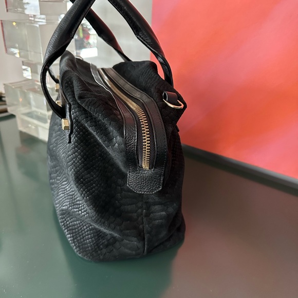 Nanette Lepore embossed suede handbag - Picture 3 of 7